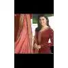 Prachi Desai Tv Actress Maroon Color Satin Georgette Party Salwar Kameez - 59118490