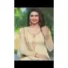 Prachi Desai Tv Actress Cream Color Satin Georgette Party Salwar Kameez - 59118493