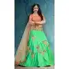 Green Color Art Silk Designer Wear Girl Lehenga Choli - 56395626