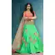 Green Color Art Silk Designer Wear Girl Lehenga Choli - 56395626