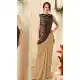 Cream Color Lycra Lehenga Style Party Wear Saree Blouse - 59298670