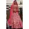 Indian Newly Bride Designer Wear Pink Color Silk Lehenga Choli For Women - 391947201
