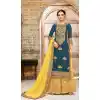 Green Color Faux Georgette Straight Cut Sharara Suit - 404248806