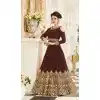 Blue Color Georgette Floor Length Abaya Style Anarkali Salwar Kameez - 3322882