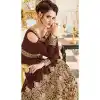 Blue Color Georgette Floor Length Abaya Style Anarkali Salwar Kameez - 3322882