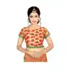 Multi Color Pure Cotton Kalamkari Foil Print Designer Readymade Blouse - 404348810