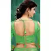 Green Color Brocade Party Wear 3/4 Sleeve Readymade Blouse - 3533103