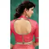 Pink Color Brocade Party Wear 3/4 Sleeve Readymade Blouse - 3533104