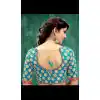 Designer Blue Color Two Ton Silk Neck Readymade Blouse - 355314