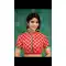 Designer Red Color Two Ton Silk Neck Readymade Blouse - 3553119