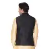 Black Color Cotton Satin Party Wear Men Readymade Waistcoat - 395347702