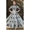 Grey Color Silk Designer Readymade Gown for Women - 404948907