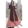 TV Actress Prachi Desai Purple Color Jacquard Silk Ready Made Kurtis - 59408800
