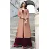 TV Actress Prachi Desai Light Pink Color Jacquard Silk Ready Made Kurtis - 59408808