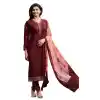 Bollywood Tv Star Prachi Desai in Maroon Color Crepe Salwar Kameez - 59428819