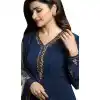 Bollywood Tv Star Prachi Desai in Navy Blue Color Crepe Salwar Kameez - 59428823