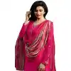 Bollywood Tv Star Prachi Desai in Dark Pink Color Crepe Salwar Kameez - 59428825