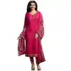 Bollywood Tv Star Prachi Desai in Dark Pink Color Crepe Salwar Kameez - 59428825