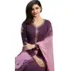 Bollywood Tv Star Prachi Desai in Dark Purple Color Crepe Salwar Kameez - 59428826