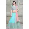 Fascinating C Green Color Net Embroidery Designer Girls Lehenga Choli - 403748771