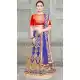 Exquisite Blue Color Net Embroidery Designer Girls Lehenga Choli - 403748774