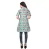 Sky Blue Color Cotton Party Wear Readymade Short Kurti - 394447564