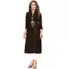 Ravishing Brown Color Rayon Party Wear Readymade Kurti - 394447568
