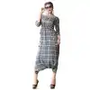Classy Grey Color Rayon Party Wear Readymade Long Kurti - 394447575