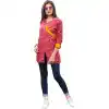 Gorgeous Pink Color Rayon Party Wear Readymade Short Kurti - 394447576