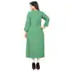 Light Green Color Rayon Party Wear Readymade Long Kurti - 394447579