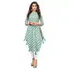 Flamboyant Multi Color Cotton Party Wear Readymade Short Kurti - 394447580