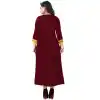 Tranquil Maroon Color Rayon Party Wear Readymade Long Kurti - 394447583
