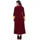 Tranquil Maroon Color Rayon Party Wear Readymade Long Kurti - 394447583