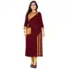Tranquil Maroon Color Rayon Party Wear Readymade Long Kurti - 394447583