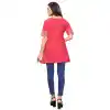 Majesty Pink Color Cotton Party Wear Readymade Short Kurti - 394447591