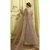 Prachi Desai Floor Length Designer Pakistani Abaya Salwar Kameez in Sand Grey - 59579011