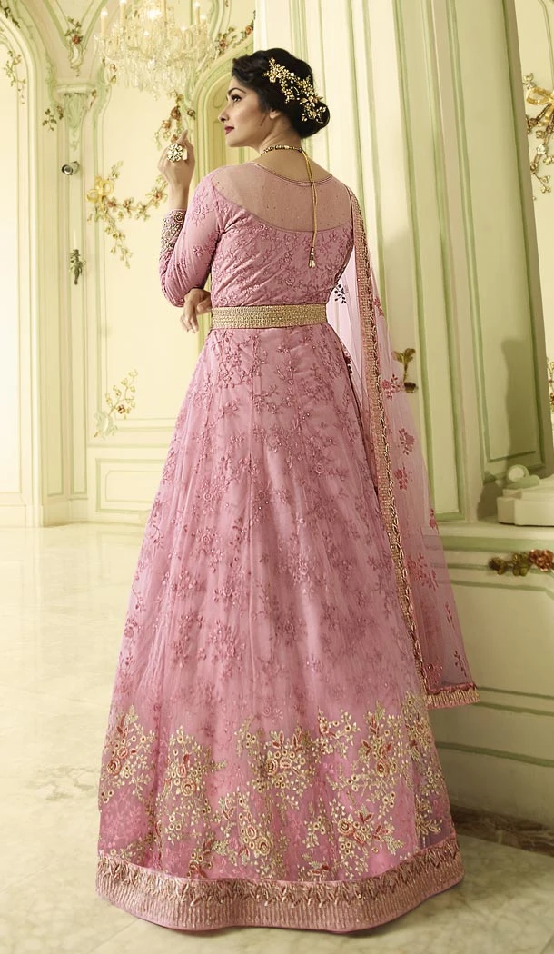 Prachi Desai Floor Length Designer Pakistani Abaya Salwar Kameez in Pink - 59579013