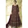 Prachi Desai Floor Length Designer Pakistani Abaya Salwar Kameez in Maroon - 59579014