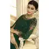 Designer Floor Length Dark Green Color Georgette Salwar Kameez - 59448841