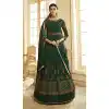 Designer Floor Length Dark Green Color Georgette Salwar Kameez - 59448841