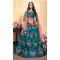 Blue Color Satin Resham Embroidery Wedding Lehenga Choli - 59518929