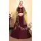 Attractive Maroon Color Satin Resham Embroidery Wedding Lehenga Choli - 59518934