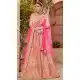 Baby Pink Color Satin Silk Embroidery Traditional Lehengas Choli For Women - 59528949