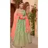 Light Green Color Satin Silk Embroidery Traditional Lehengas Choli For Women - 59528950