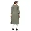Exquisite Gray Color Flax Cotton Party Wear Ready Made Kurtis For Girls - 404548823