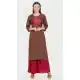 Ethnic Maroon Color Rayon Party Wear Ready Made Kurtis For Girls - 404548828