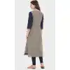 Ethnic Multi Color Slub Cotton Party Wear Ready Made Kurtis For Girls - 404548833