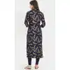 Alluring Black Color Rayon Party Wear Ready Made Kurtis For Girls - 404548834