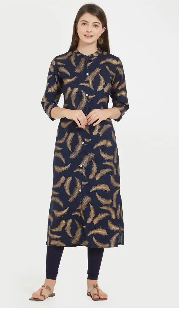 Alluring Black Color Rayon Party Wear Ready Made Kurtis For Girls - 404548834