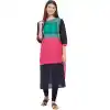 Melodic Multi Color Slub Cotton Party Wear Ready Made Kurtis For Girls - 404548842